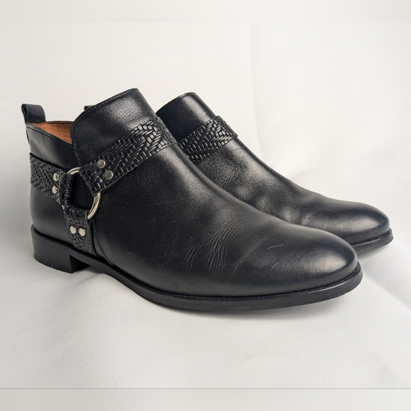 MARROQUI SANCHEZ Black Leather Bootie Western Style Size 39 = 8.5, 9 US - Picture 1 of 8